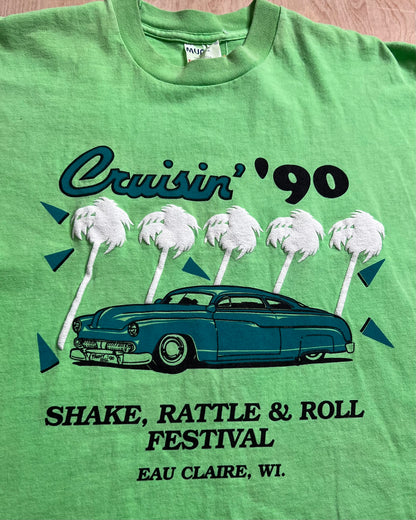 1990 "Crusin' '90" Shake, Rattle, & Roll Festival Eau Claire, Wi Deadstock Single Stitch T-Shirt