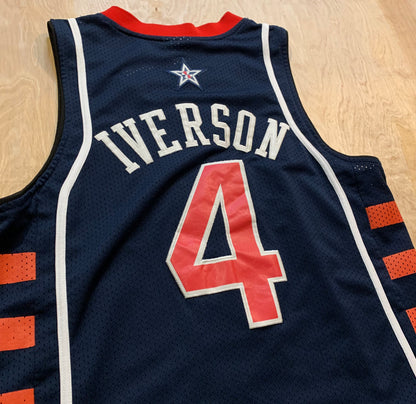 Throwback Allen Iverson Team USA Stitched Reebok Jersey