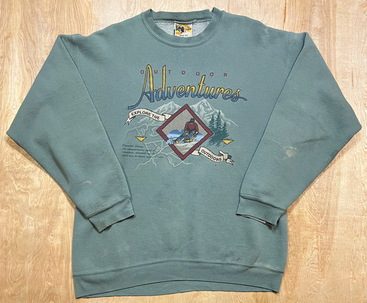 Vintage Field and Stream Outdoor Adventure Downhill Skiing Crewneck