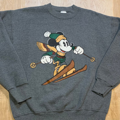 Vintage Mickey Mouse Skiing Crewneck