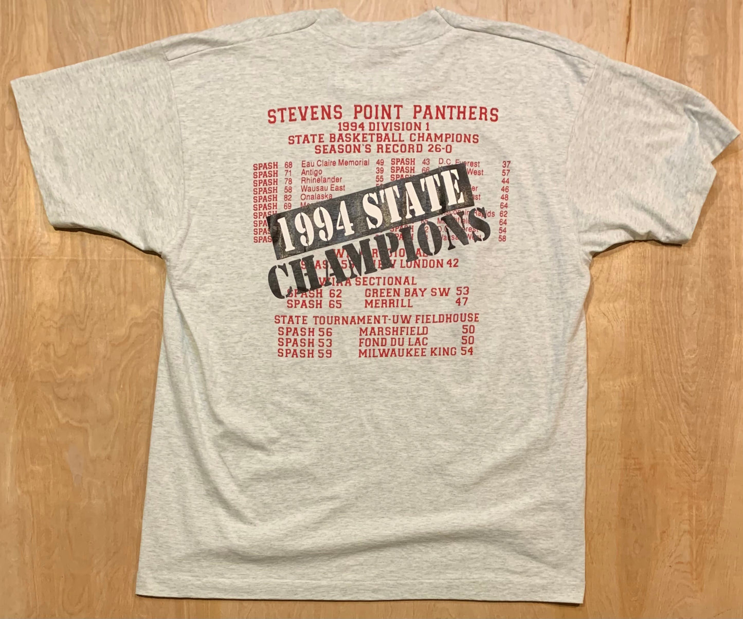 1994 WIAA Division 1 State Champions SPASH T-Shirt