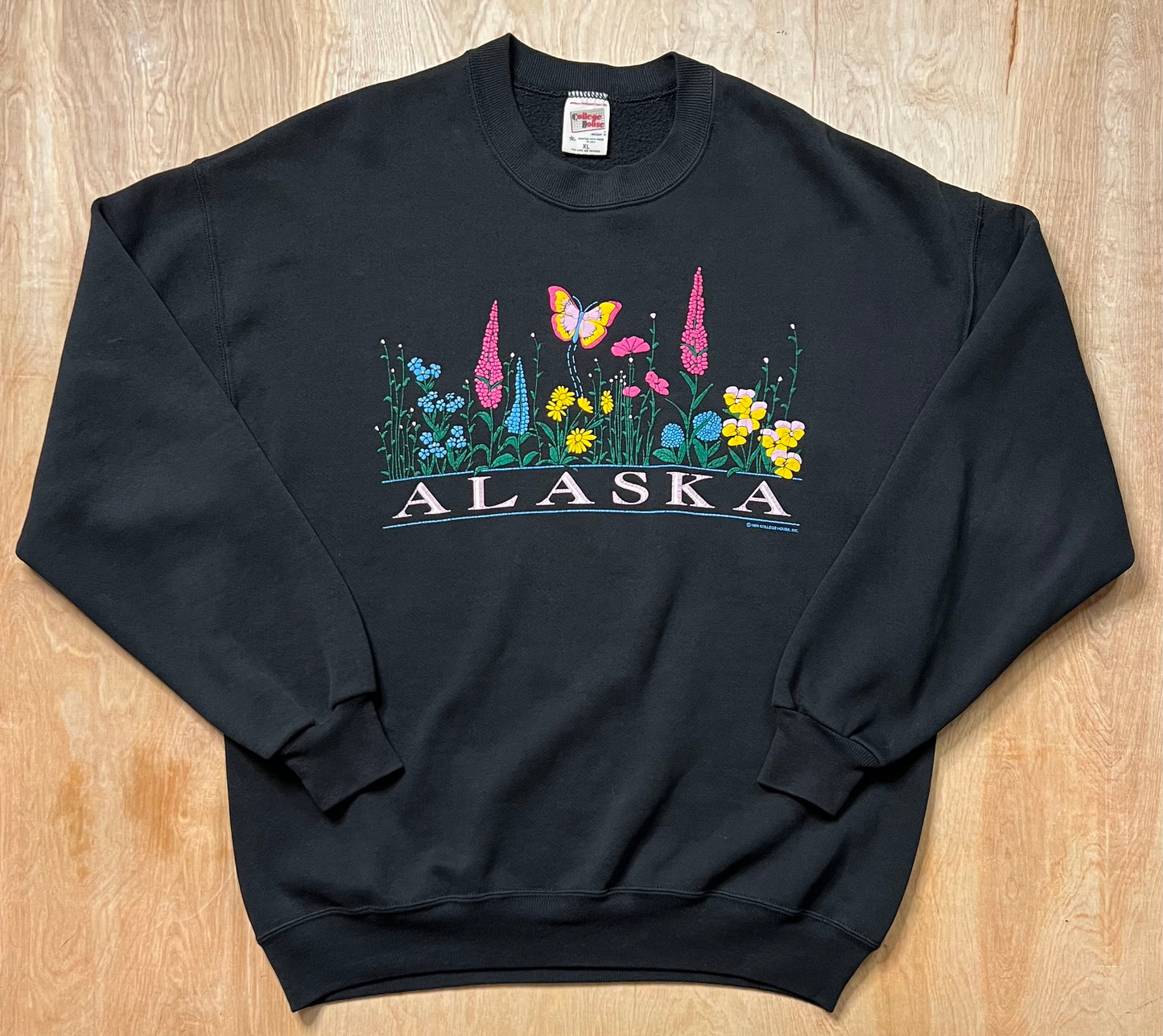 1991 Alaska Wild Flowers & Butterflies Crewneck