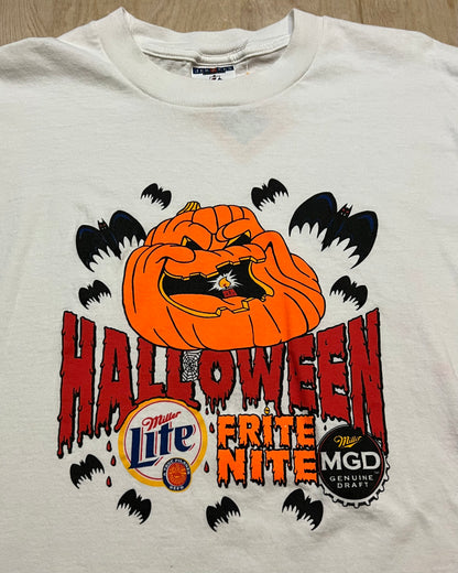 Vintage Halloween Frite Nite Miller Lite T-Shirt