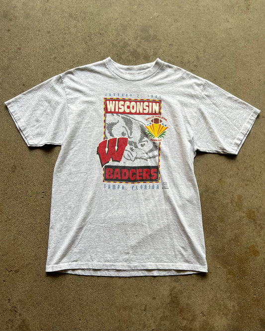 1995 Wisconsin Badgers Hall of Fame Bowl Single Stitch T-Shirt