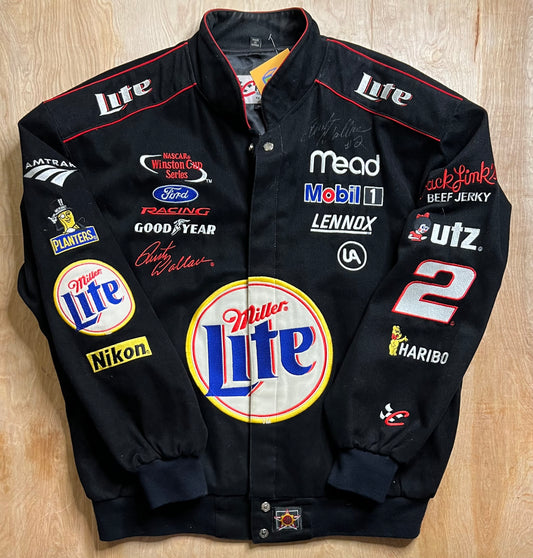 Vintage Miller Lite Rusty Wallace Autographed Nascar Winston Cup Series Racing Jacket