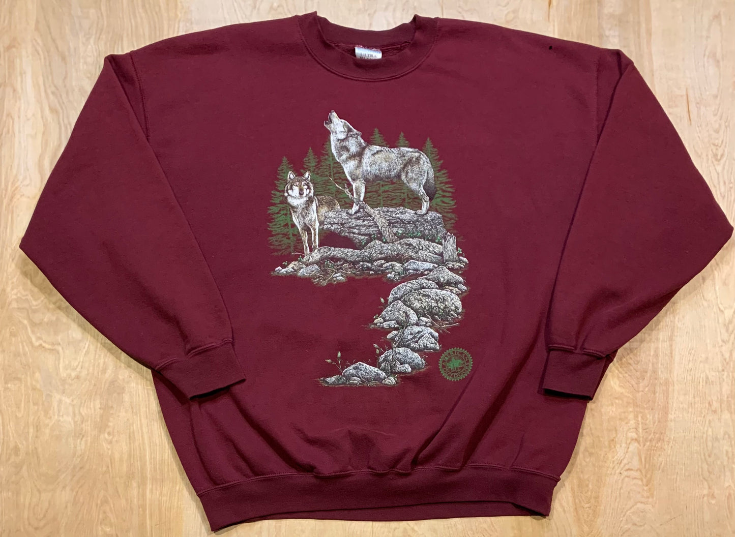 Vintage American Outdoors Wolves Crewneck