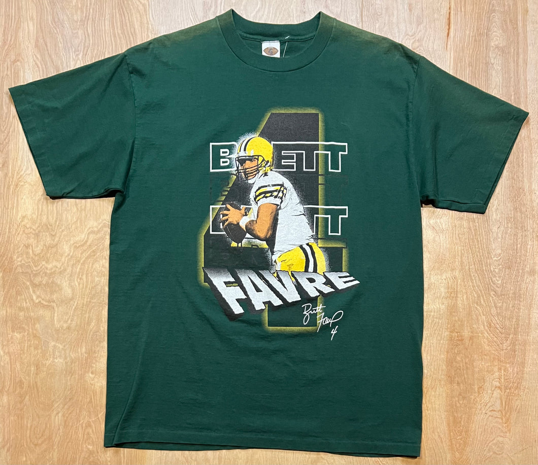 Vintage Green Bay Packers Brett Favre Single Stitch T-Shirt