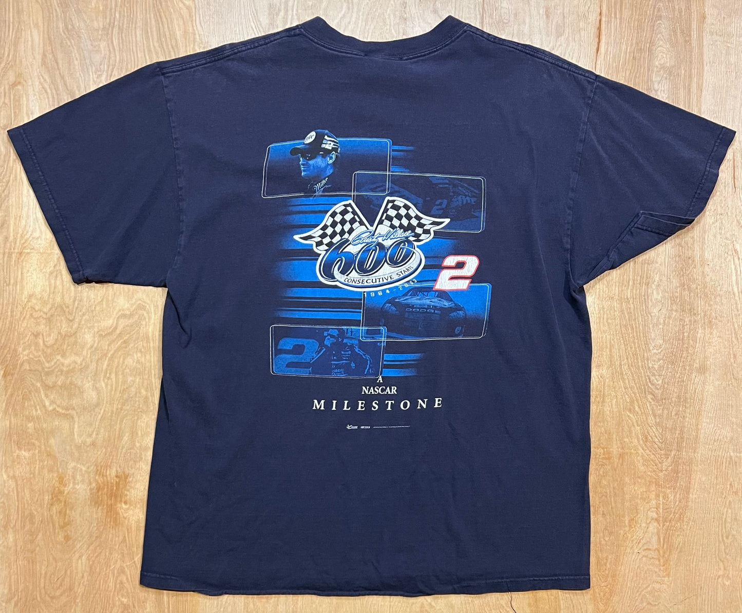 2003 Nascar Rusty Wallace 600 Consecutive Starts T-Shirt
