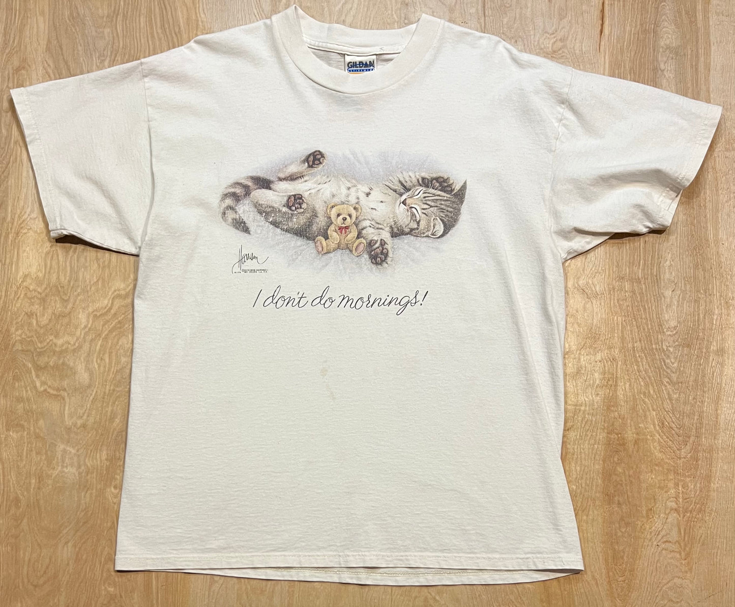 Vintage Kitten "I don't do Mornings" T-Shirt