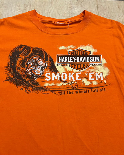 Harley Davidson "Smoke 'em 'till the wheels fall off" American Eagle T-Shirt