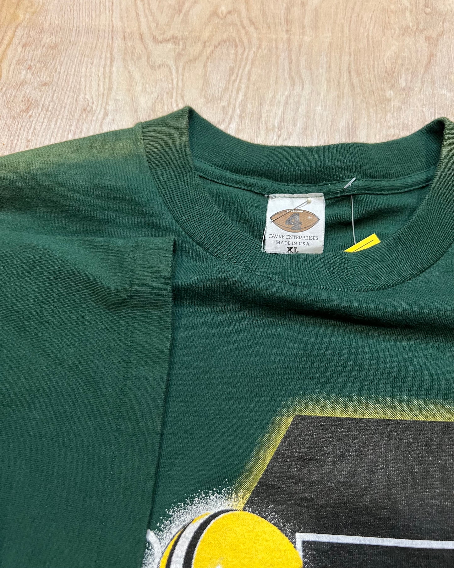 Vintage Green Bay Packers Brett Favre Single Stitch T-Shirt