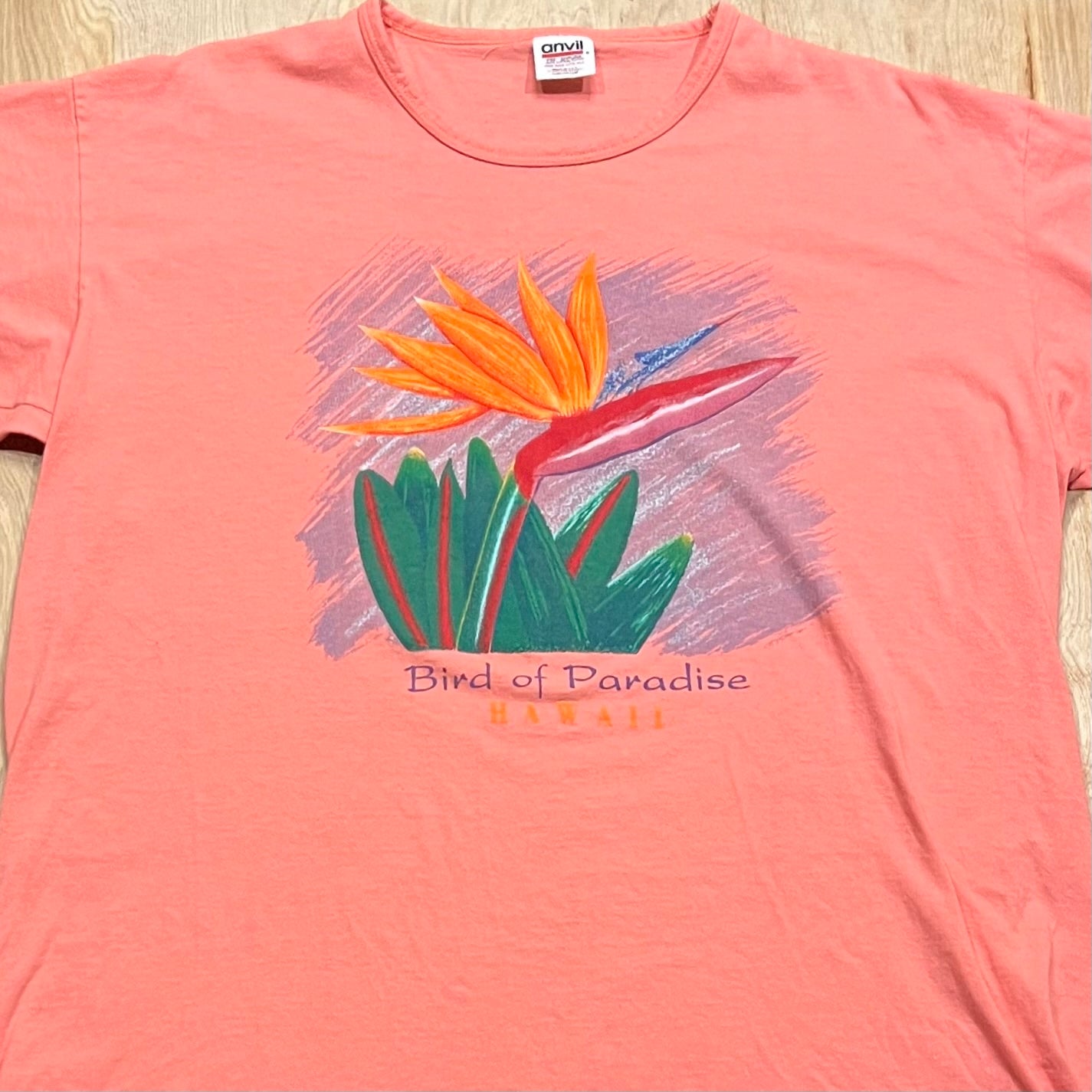 90's Hawaii Birds of Paradise Single Stitch Oversized T-Shirt