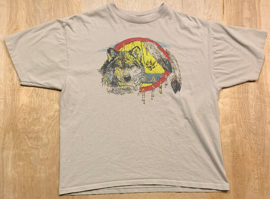 1995 Dream Catcher and Wolf Embroidered T-Shirt