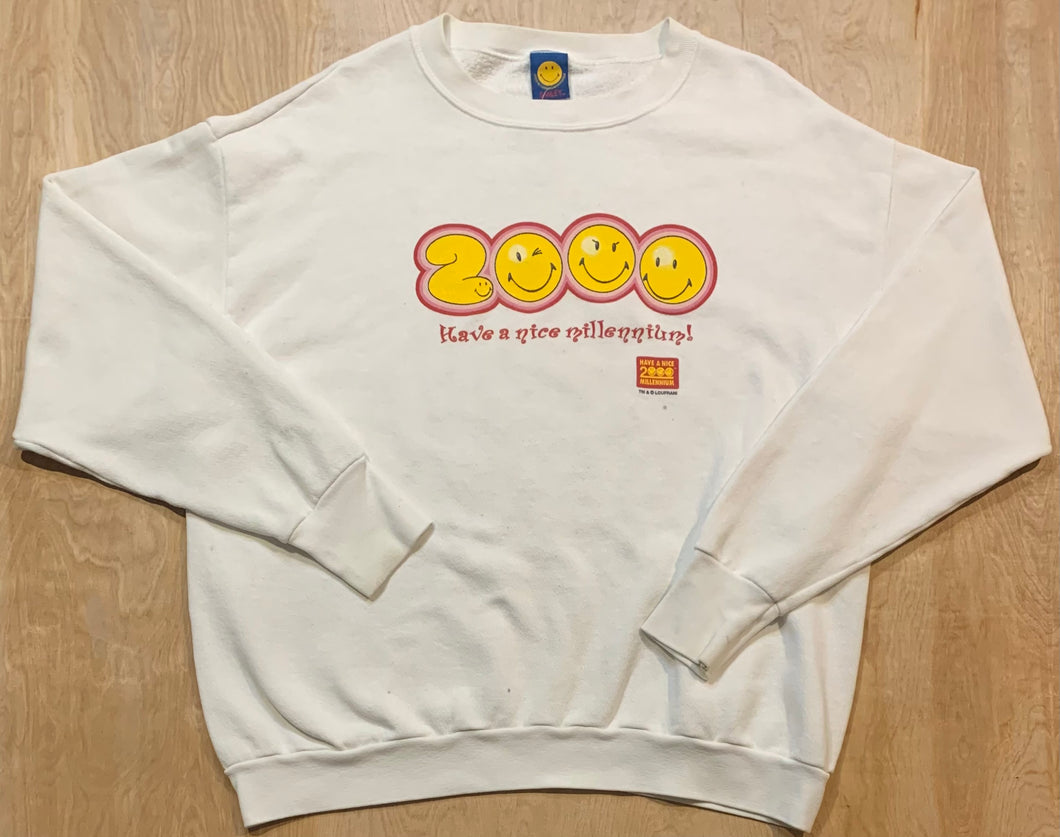 2000 Have A Nice Millennium Smiley Crewneck