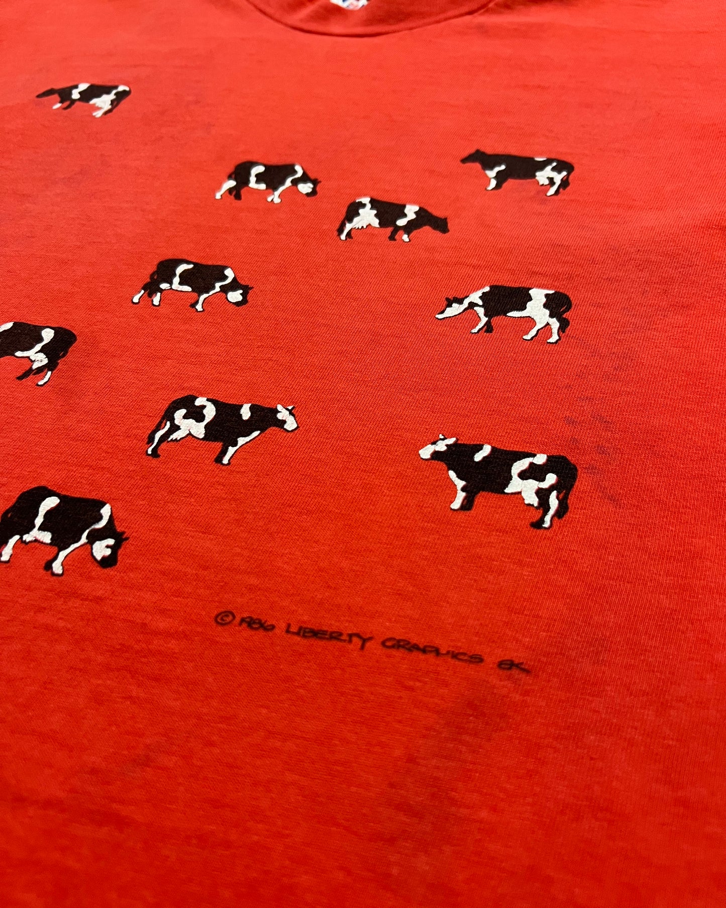 Vintage 1986 Cows Single Stitch T-Shirt