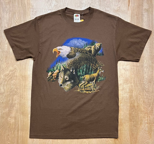 Vintage Wildlife Scene Fruit of the Loom T-Shirt