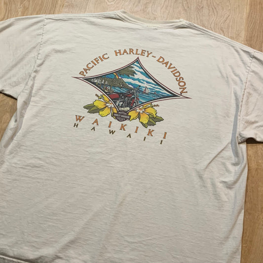 1999 Pacific Harley Davidson Waikiki, Hawaii T-Shirt