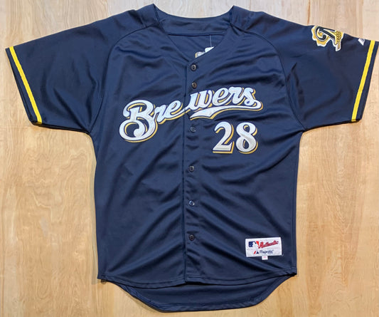 Authentic Throwback Prince Fielder Brewers Jersey