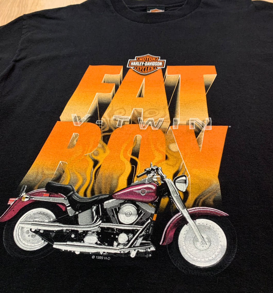 Harley Davidson 1999 Fat Boy V-Twin T-Shirt