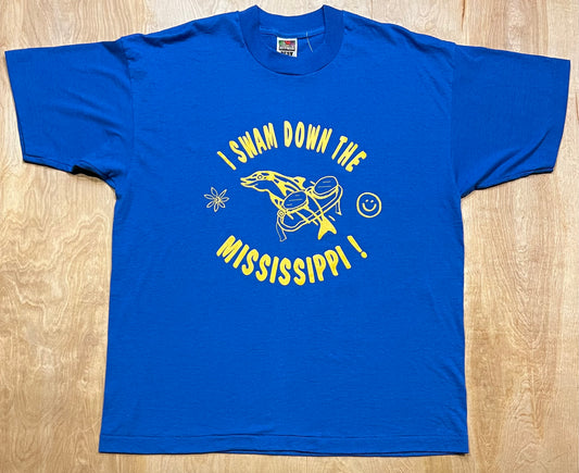 Vintage "I swam down the Mississippi" Single Stitch T-Shirt