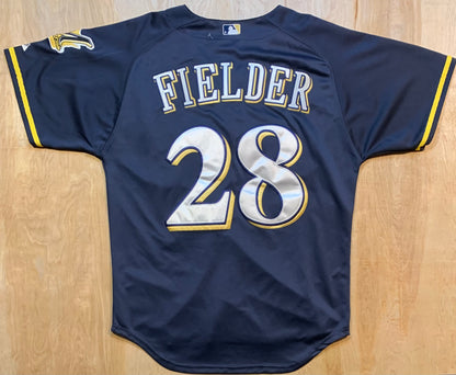 Authentic Throwback Prince Fielder Brewers Jersey