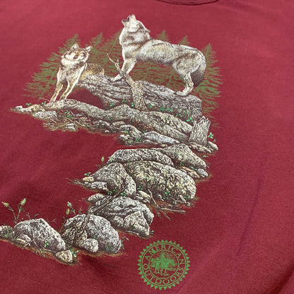 Vintage American Outdoors Wolves Crewneck