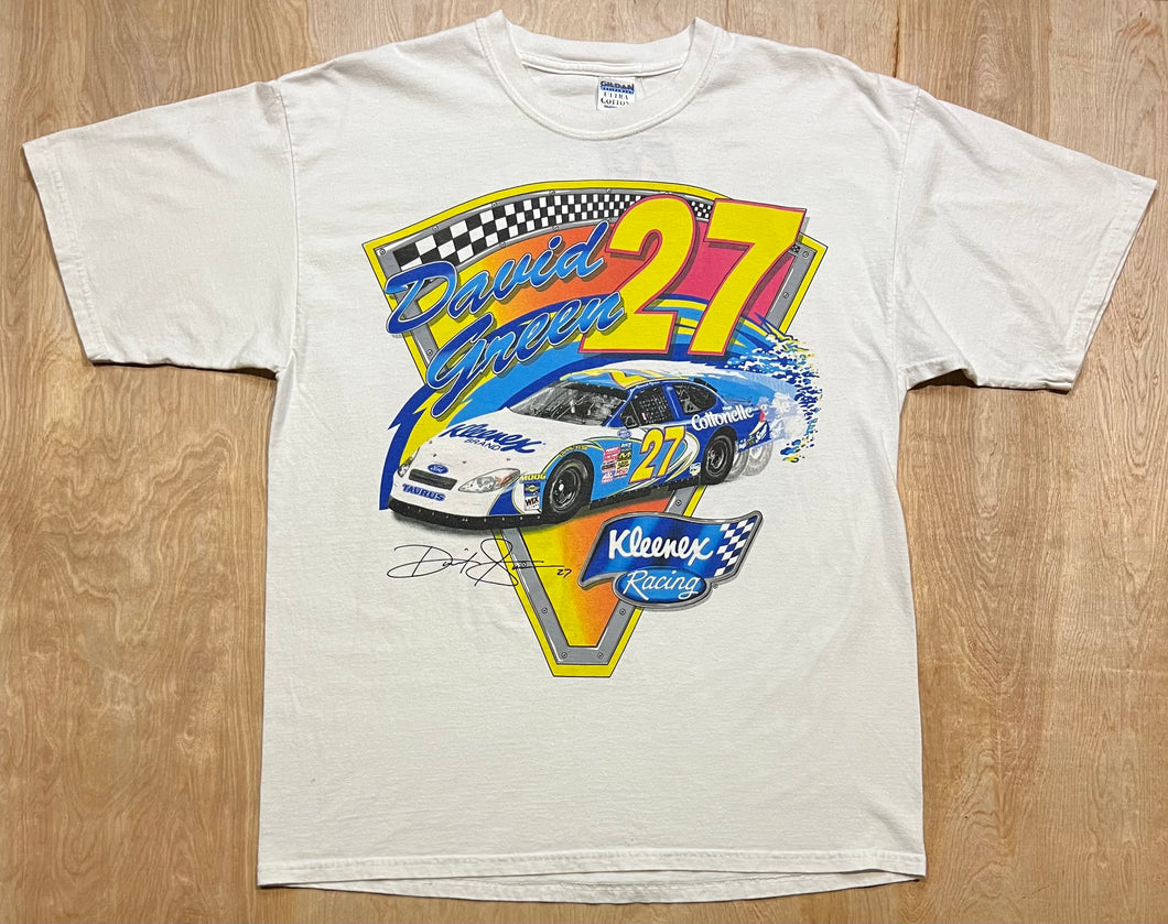 Vintage David Green Kleenex Racing Front and Back Graphic T-Shirt