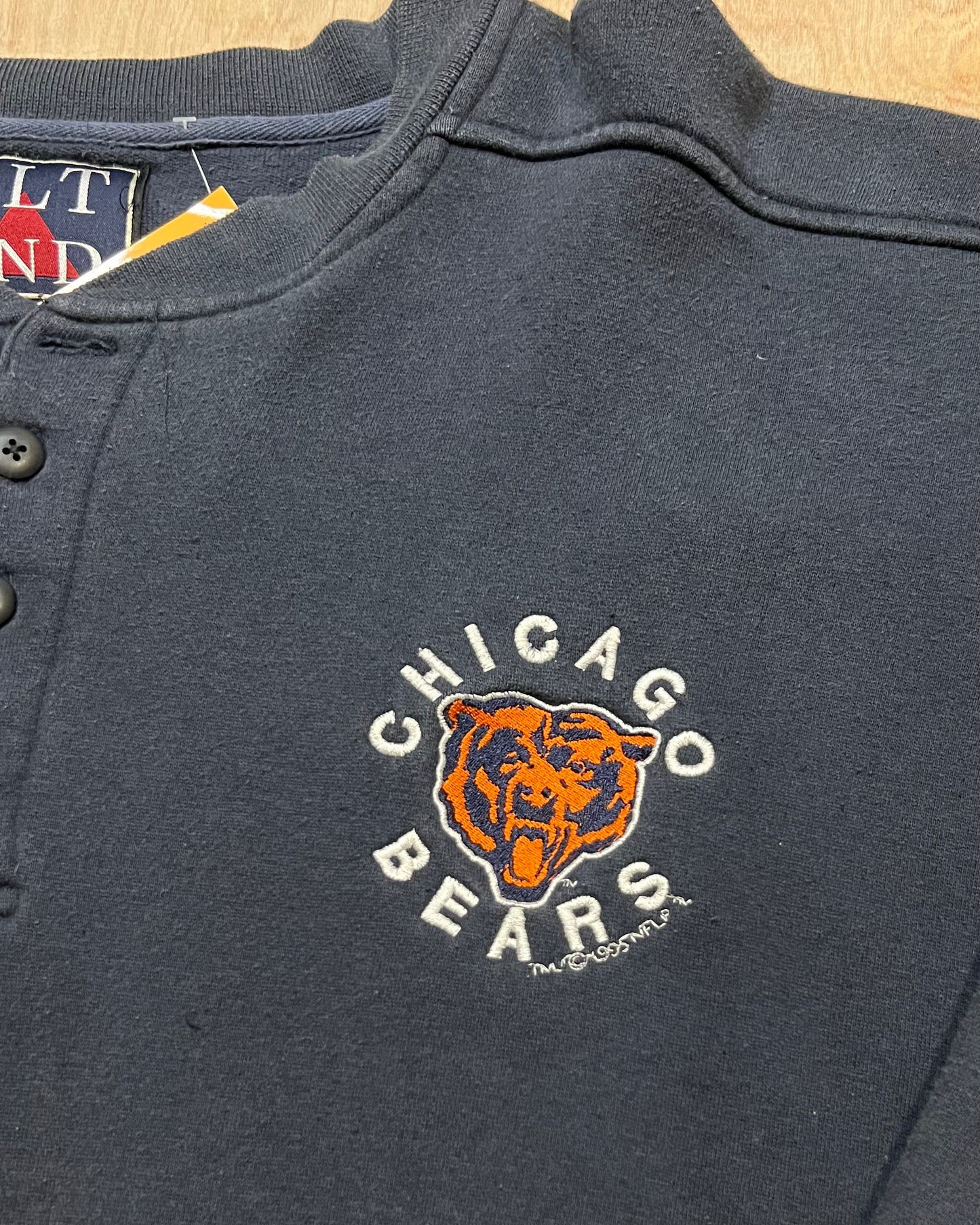 1995 Chicago Bears 3 Button Crewneck