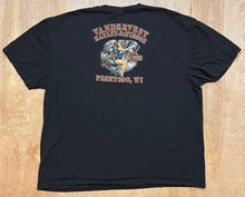 Load image into Gallery viewer, Harley Davidson Flaming Skull Peshtigo, WI T-Shirt
