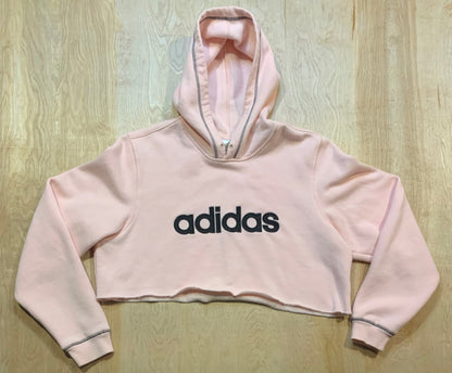 Classic Adidas Pink Cropped Hoodie