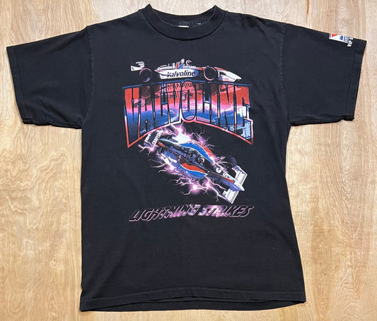 1995 Lightning Strikes Valvoline Racing VIP Day Single Stitch T-Shirt