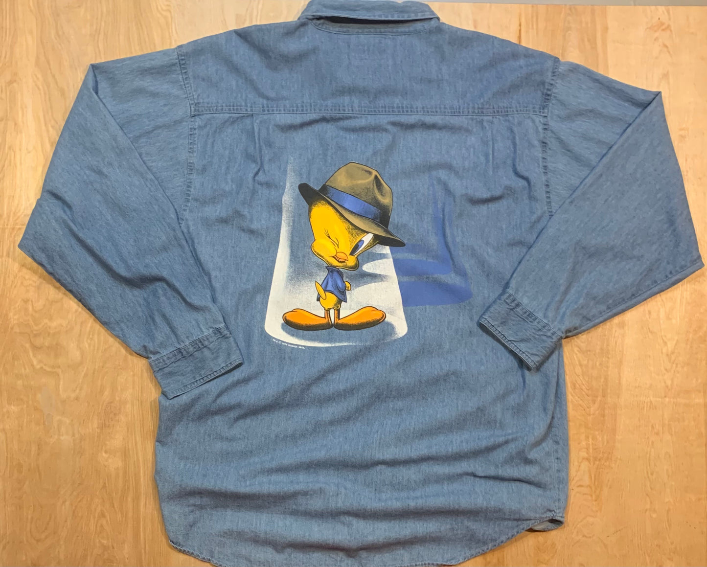 1994 Detective Tweety Long Sleeve Button Up Shirt