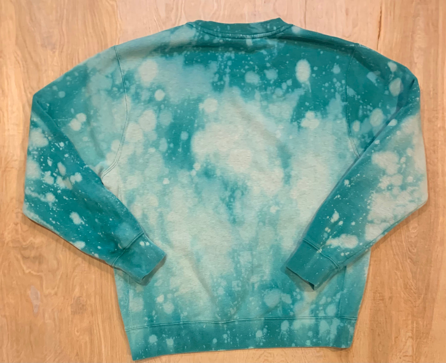 Custom Bleached Teal Nike Crewneck