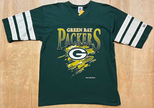 1994 Green Bay Packers Logo 7 Single Stitch T-Shirt