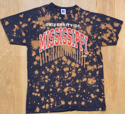 University of Mississippi Custom Bleached T-shirt