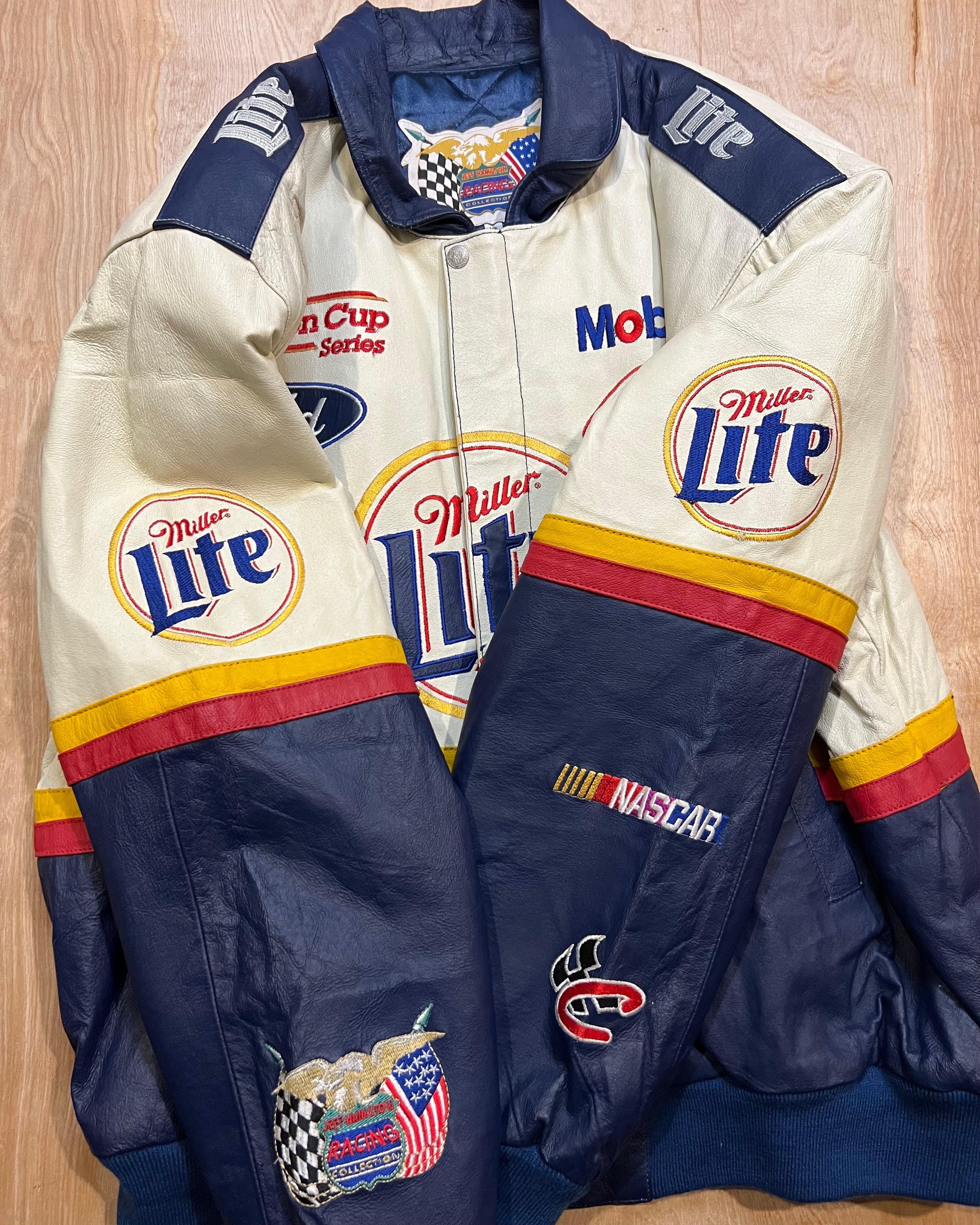 Vintage Rusty Wallace Miller Lite Winston Cup Series Leather