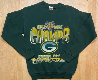 1997 Green Bay Packers Super Bowl Champions Green Crewneck