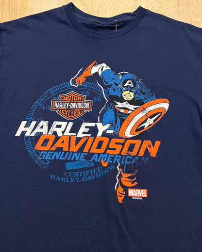 Harley Davidson X Captain America Marvel T-Shirt