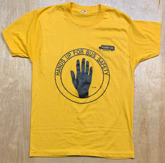 1989 Hands Up For Bus Safety Single Stitch T-Shirt