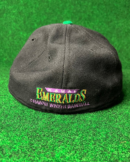 Vintage Wool Kauai Emeralds Hawaii Winter Baseball League New Era Fitted Hat