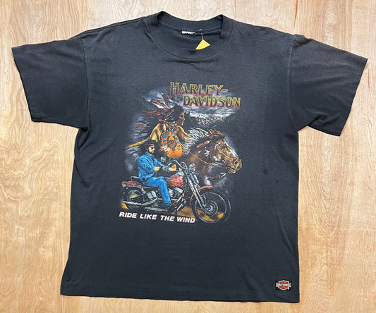 Vintage Harley Davidson "Ride like the Wind" Single Stitch T-Shirt