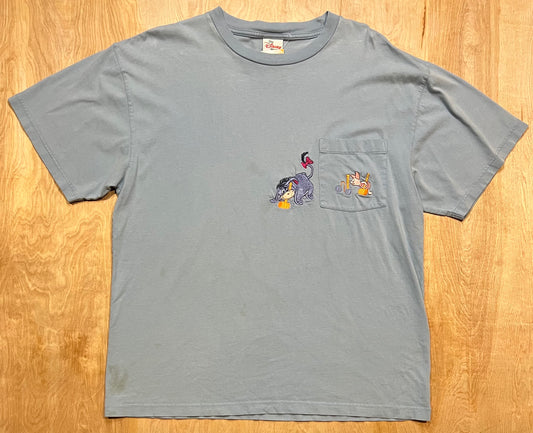 Vintage Winnie the Pooh Piglet & Eeyor Pocket T-Shirt