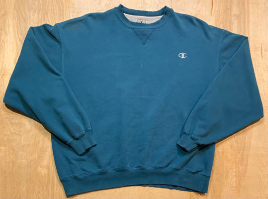 Vintage Champion Teal Crewneck