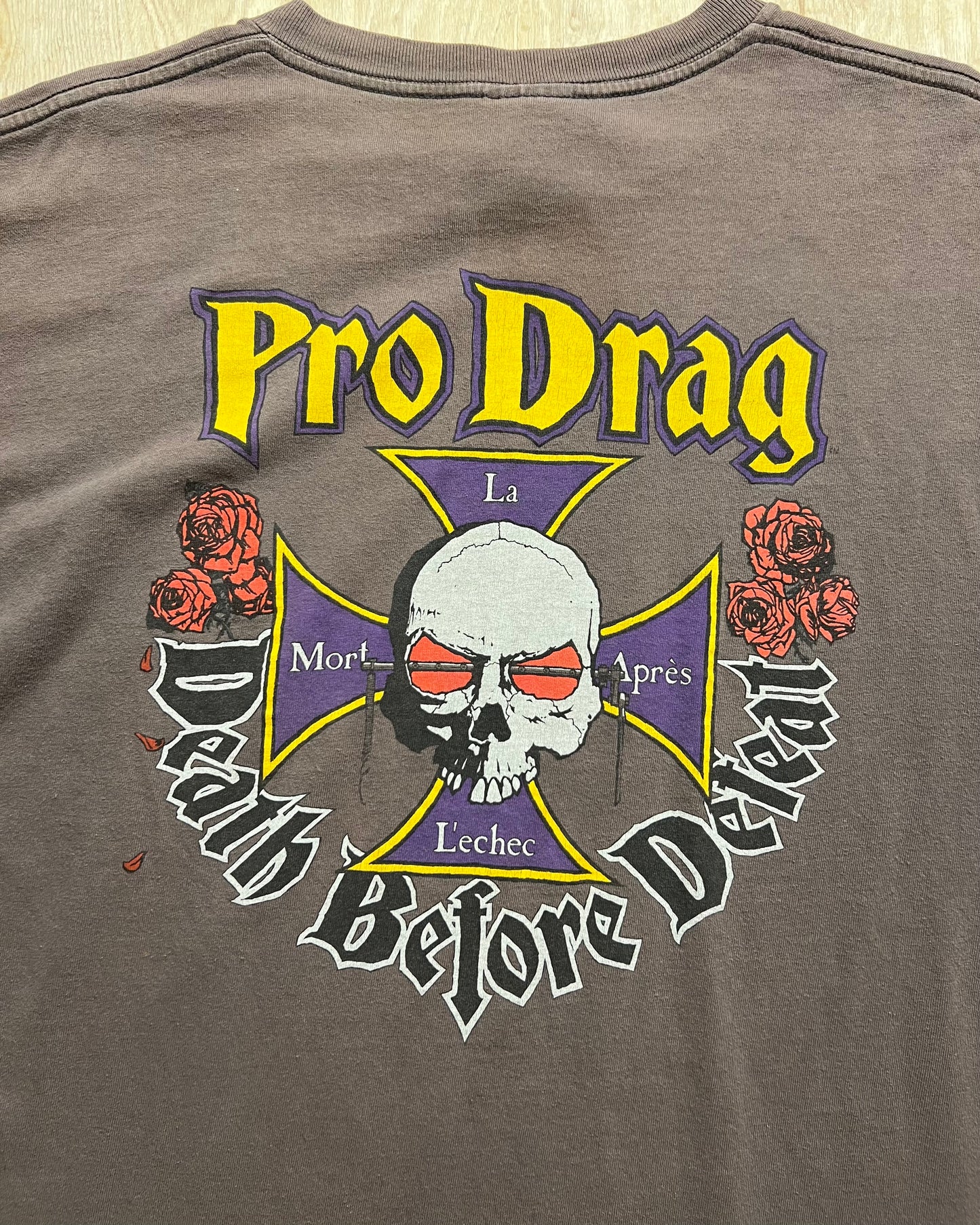 1990's Pro Drag "Death Before Defeat" T-Shirt