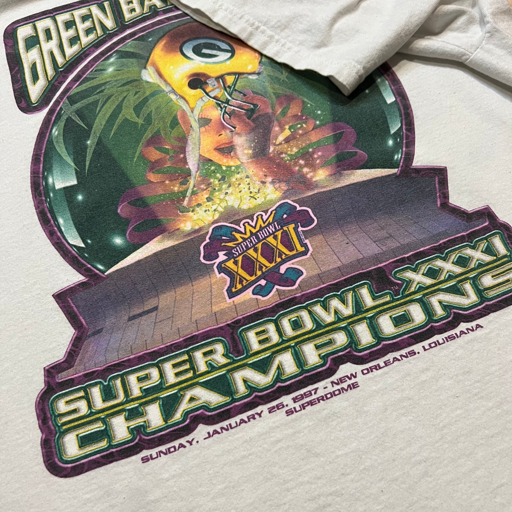 Green Bay Packers Starter Super Bowl Champions 1997 New Orleans sweatshirt  VTG