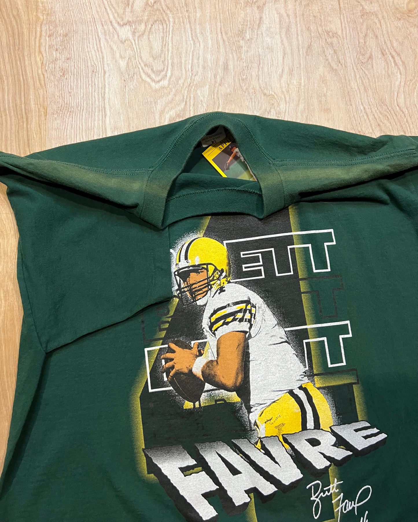 Vintage Green Bay Packers Brett Favre Single Stitch T-Shirt