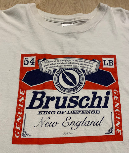 Vintage "King of Defense" New England Patriots Bruschi T-Shirt