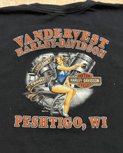 Load image into Gallery viewer, Harley Davidson Flaming Skull Peshtigo, WI T-Shirt
